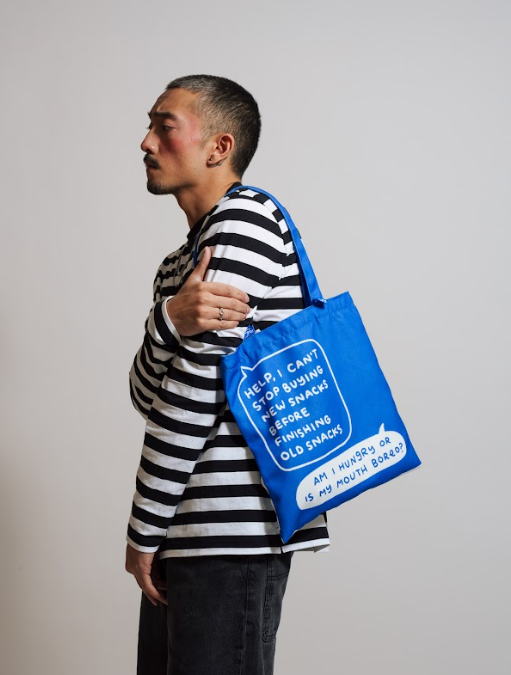 MII: Large square tote bag-0