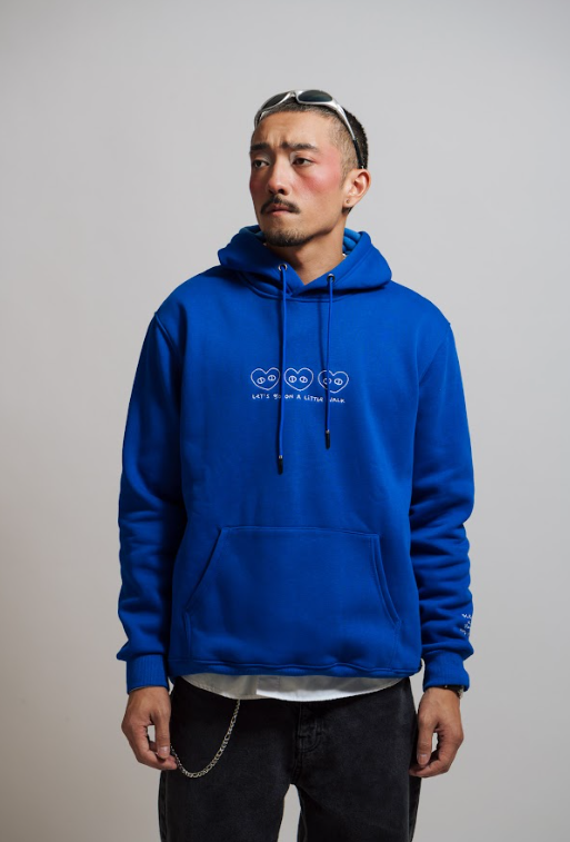 SHINZOU: Embroidered thick hoodie-0