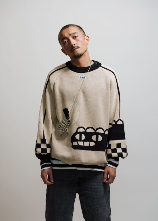 SNARP: Thick knit jacquard sweater-2