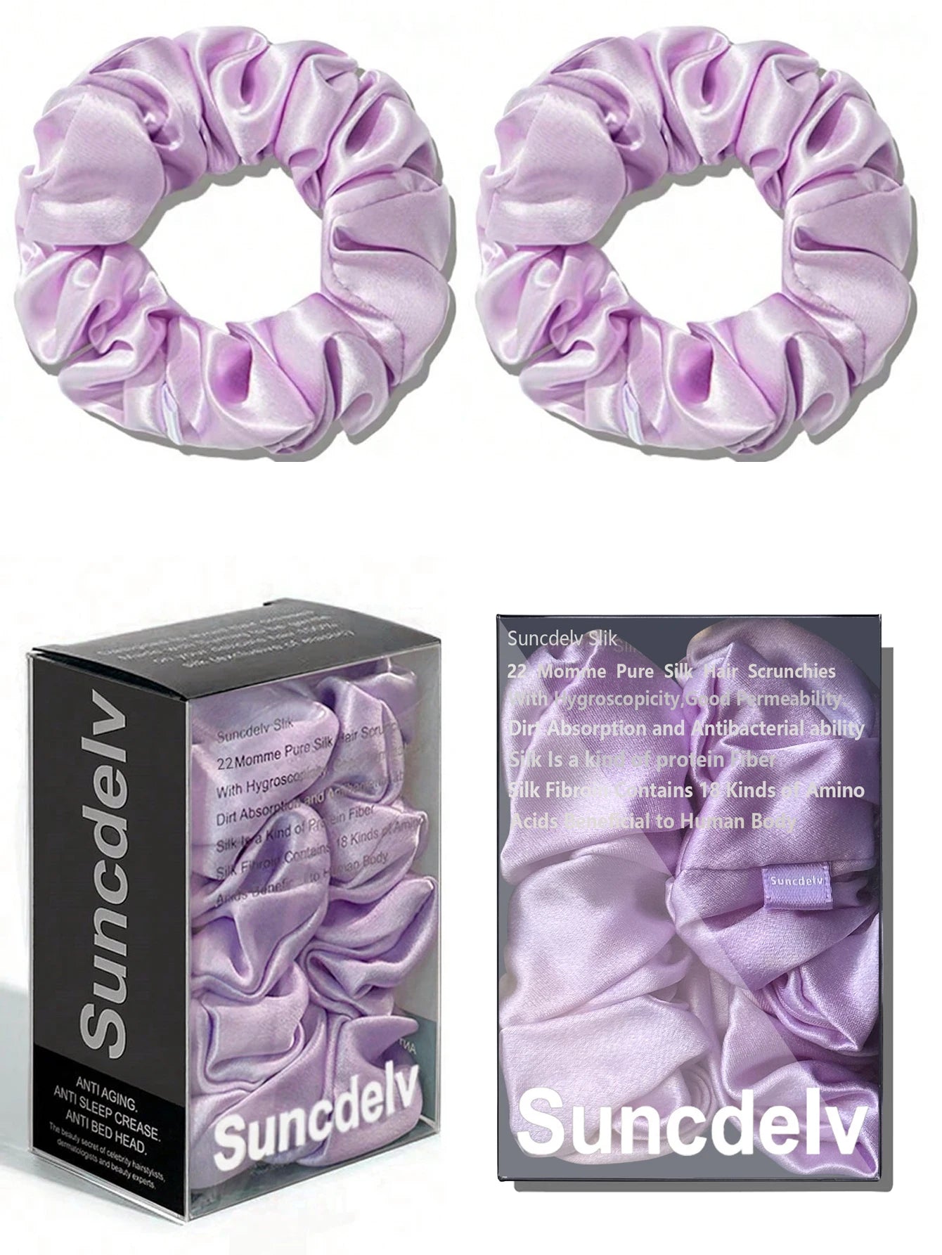 Pure Mulberry Silk Hair Scrunchie Handmade Hair Accessories Natural HairTies