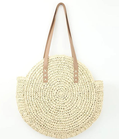 Bohemian Round Woven Grass Shoulder Bag