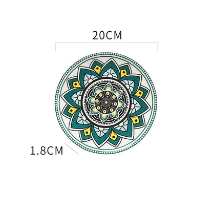 Bohemian Hand-Painted Ceramic Decorative Plate