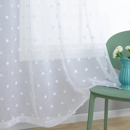 Boho Floral Textured Sheer Curtains for Living Room