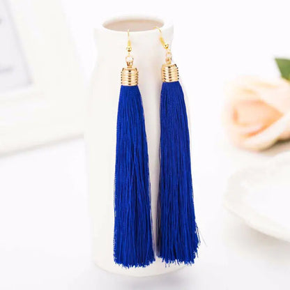 Long Tassel Earrings - Handmade Bohemian Design