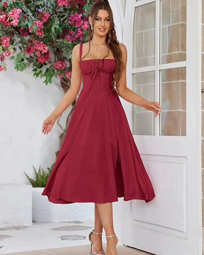 Bohemian Floral Midi Tank Dress