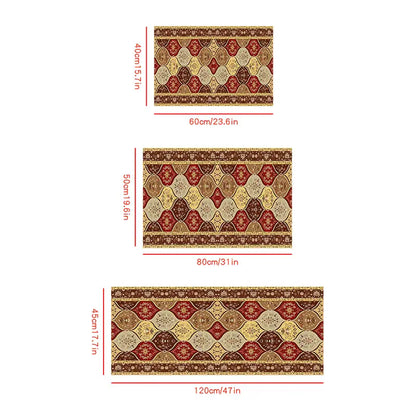 Boho Kitchen Mat - Absorbent Non-Slip Indoor Rug