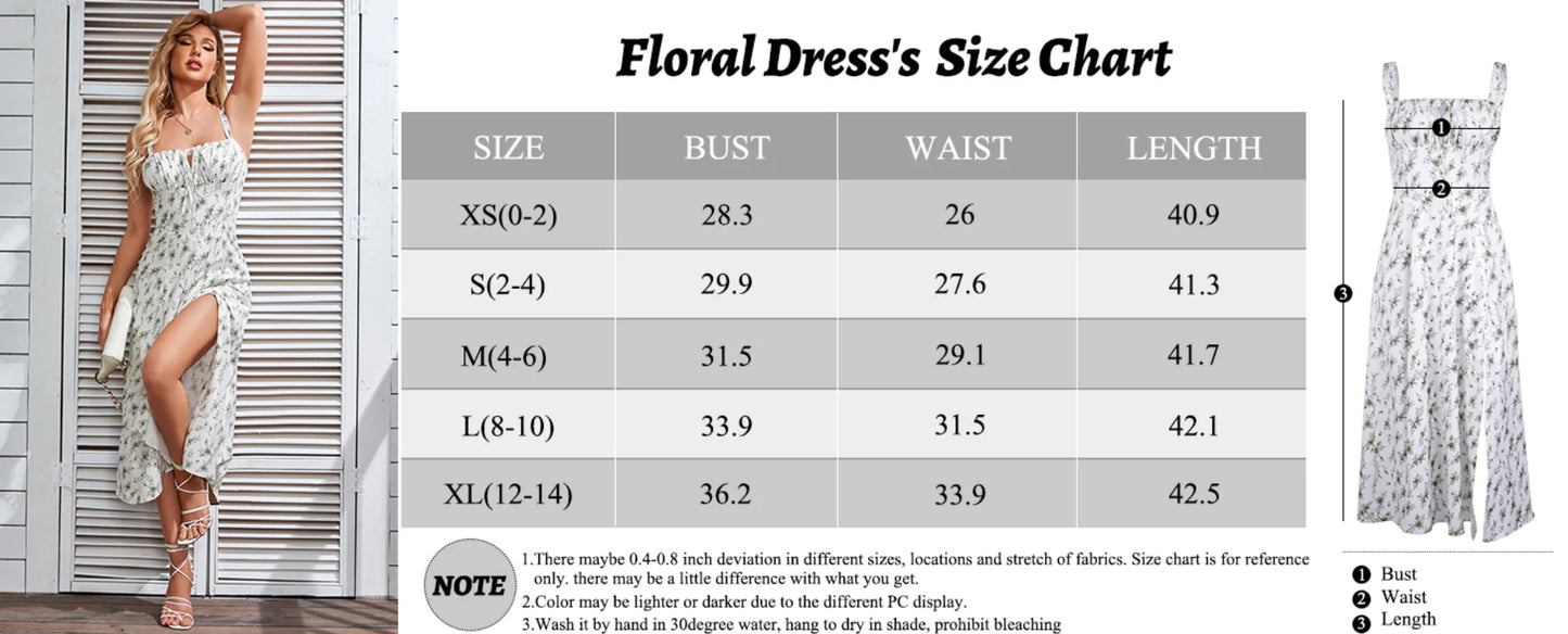 Bohemian Floral Midi Tank Dress