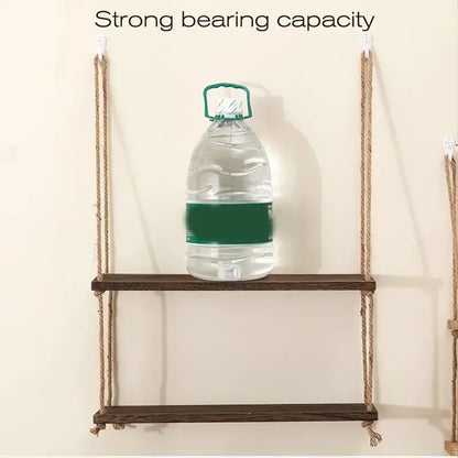 Boho Wall Hanging Shelf - Rustic Floating Shelf