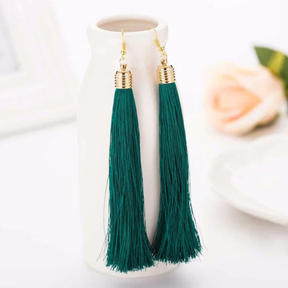 Long Tassel Earrings - Handmade Bohemian Design
