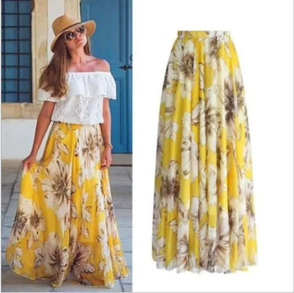 Bohemian Maxi Skirt - Women's Midi Skirt