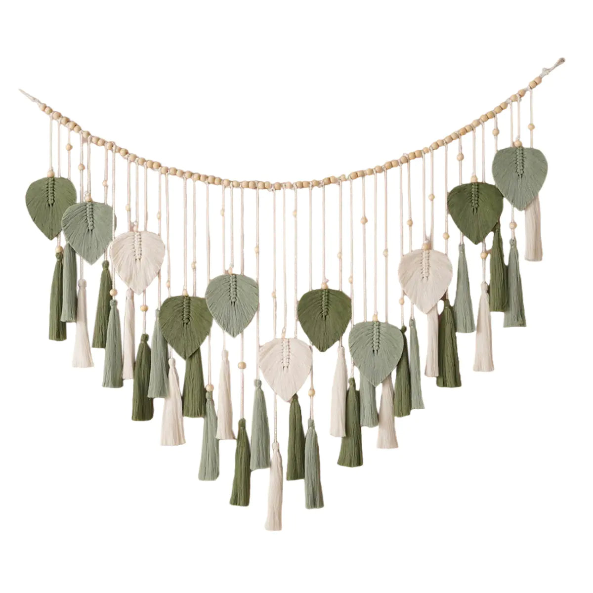 Handwoven Bohemian Leaf Tapestry